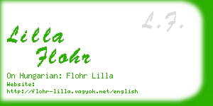 lilla flohr business card